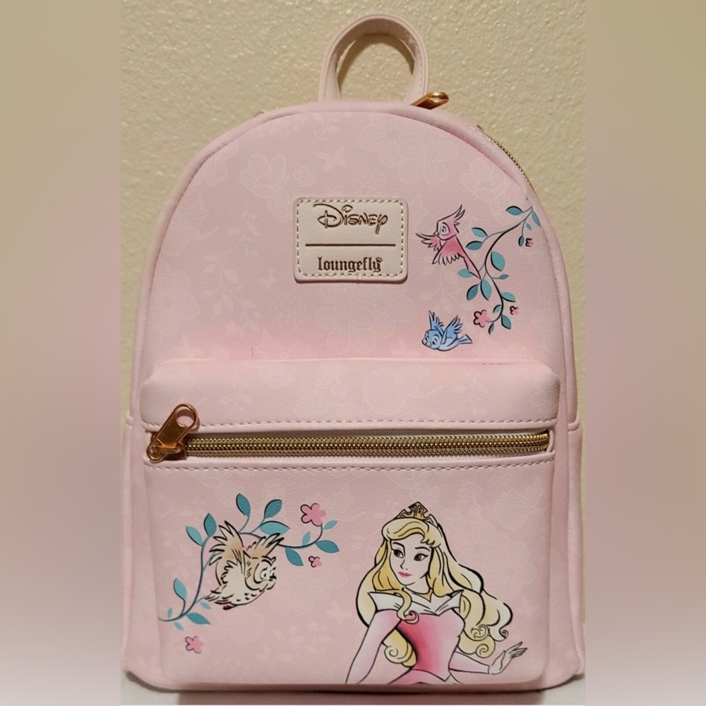 Disney Loungefly Sleeping Beauty Mini Backpack Light Pink